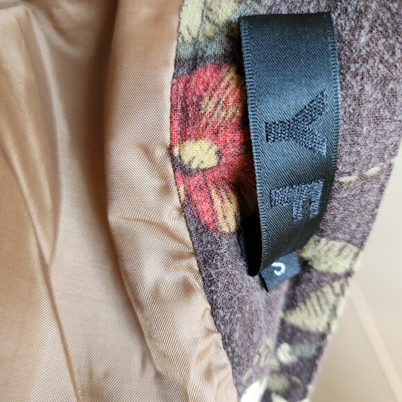 Brown floral high waist skirt / S - Picture 7 of 7